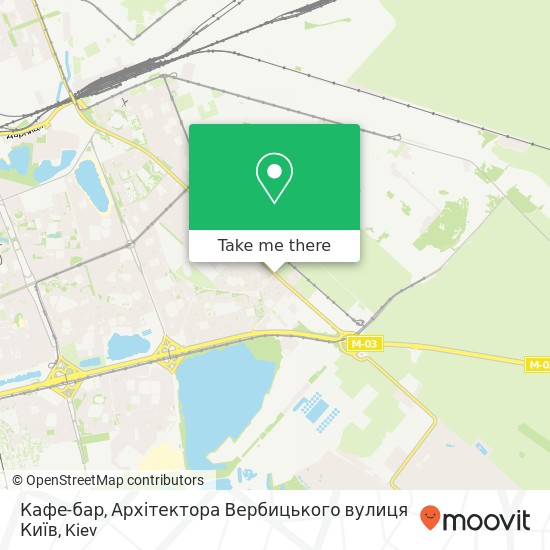 Кафе-бар, Архітектора Вербицького вулиця Київ map