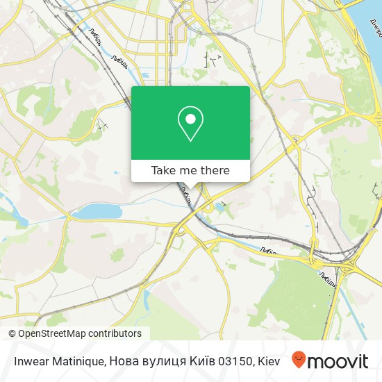 Inwear Matinique, Нова вулиця Київ 03150 map