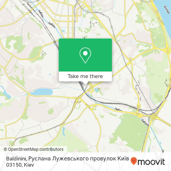 Baldinini, Руслана Лужевського провулок Київ 03150 map