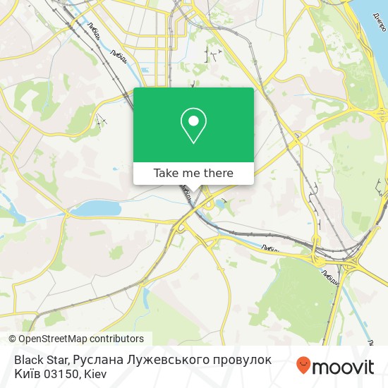 Карта Black Star, Руслана Лужевського провулок Київ 03150