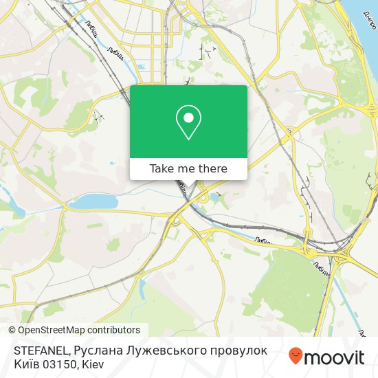 STEFANEL, Руслана Лужевського провулок Київ 03150 map