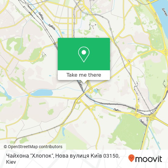 Карта Чайхона "Хлопок", Нова вулиця Київ 03150