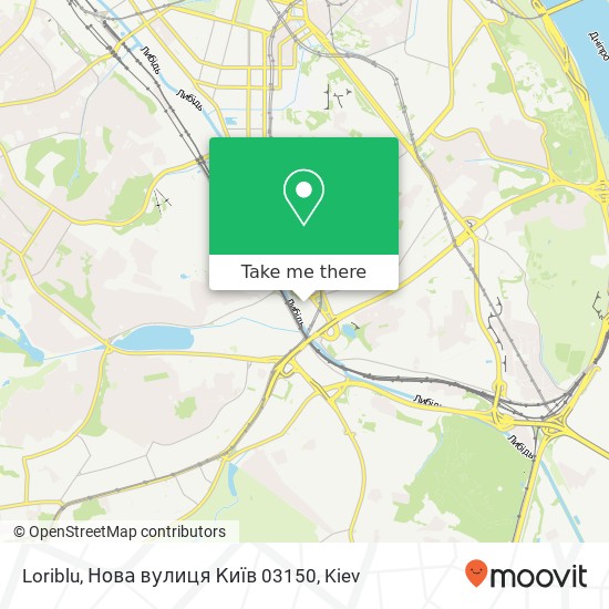 Карта Loriblu, Нова вулиця Київ 03150