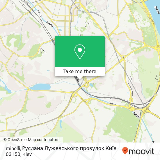 Карта minelli, Руслана Лужевського провулок Київ 03150