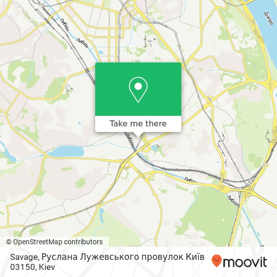 Savage, Руслана Лужевського провулок Київ 03150 map