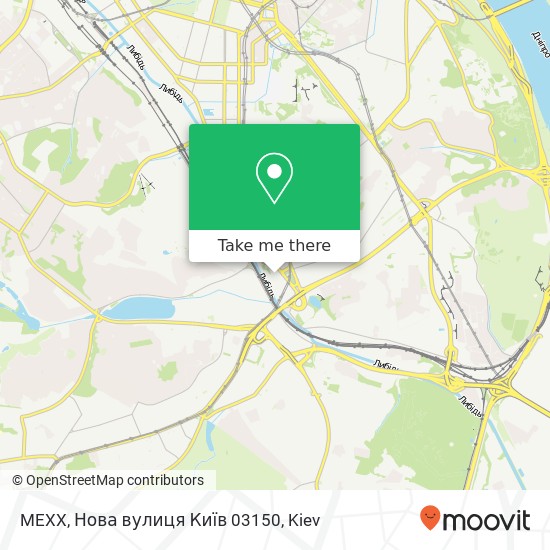 Карта MEXX, Нова вулиця Київ 03150