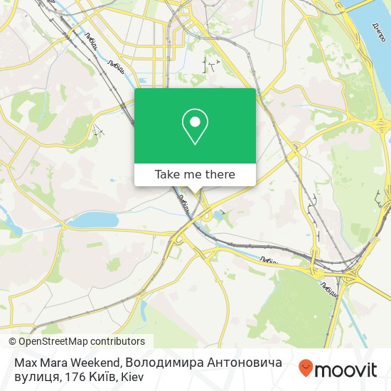 Max Mara Weekend, Володимира Антоновича вулиця, 176 Київ map