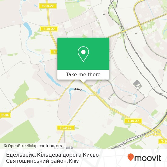 Едельвейс, Кільцева дорога Києво-Святошинський район map
