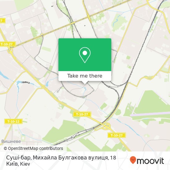 Суші-бар, Михайла Булгакова вулиця, 18 Київ map