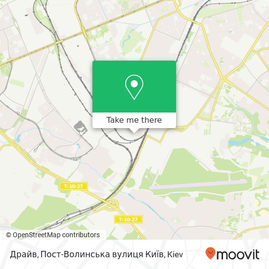 Драйв, Пост-Волинська вулиця Київ map