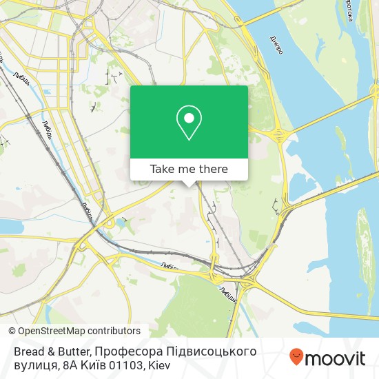 Bread & Butter, Професора Підвисоцького вулиця, 8А Київ 01103 map