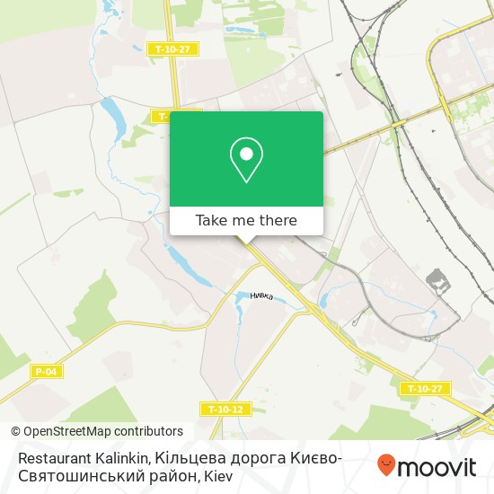 Restaurant Kalinkin, Кільцева дорога Києво-Святошинський район map
