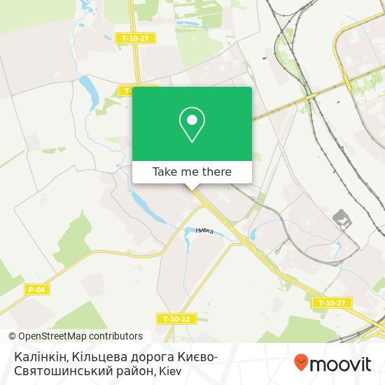 Карта Калінкін, Кільцева дорога Києво-Святошинський район