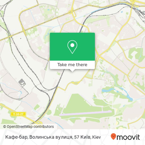 Кафе-бар, Волинська вулиця, 57 Київ map