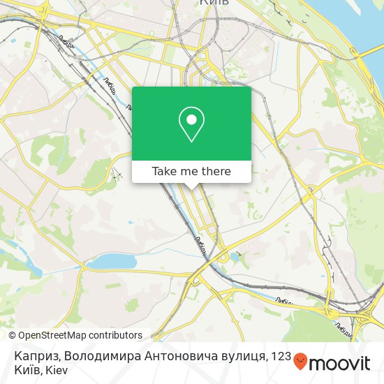 Каприз, Володимира Антоновича вулиця, 123 Київ map