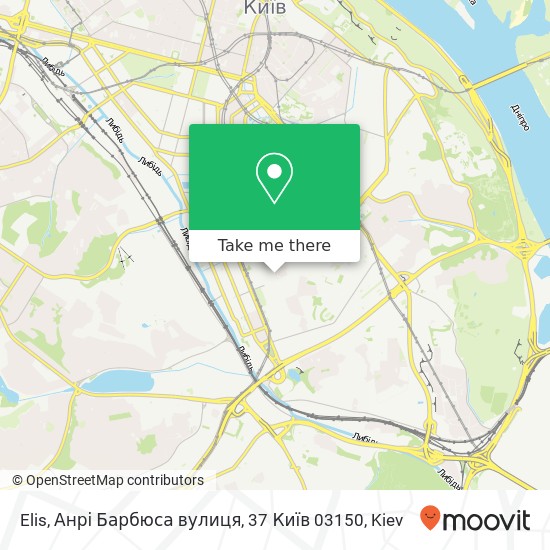 Карта Elis, Анрі Барбюса вулиця, 37 Київ 03150