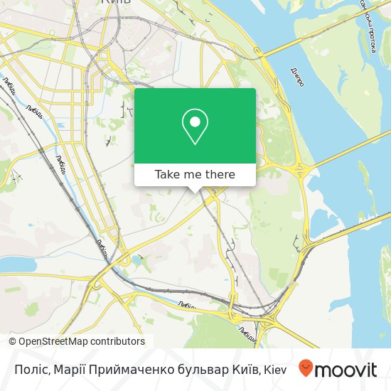 Карта Поліс, Марії Приймаченко бульвар Київ