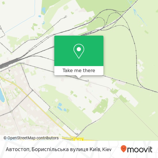 Автостоп, Бориспільська вулиця Київ map