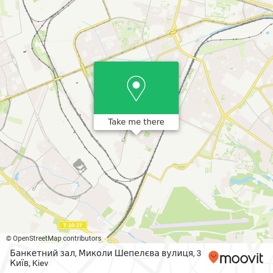 Банкетний зал, Миколи Шепелєва вулиця, 3 Київ map