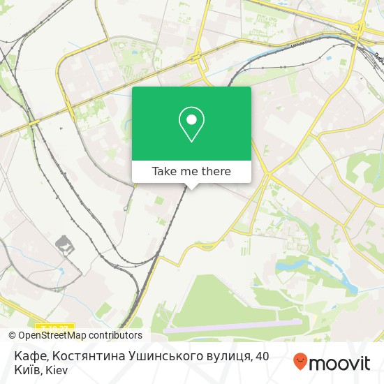 Кафе, Костянтина Ушинського вулиця, 40 Київ map