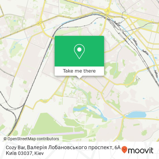 Cozy Bar, Валерія Лобановського проспект, 6А Київ 03037 map