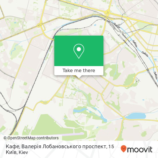 Карта Кафе, Валерія Лобановського проспект, 15 Київ
