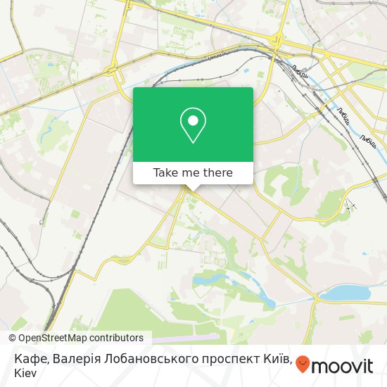 Карта Кафе, Валерія Лобановського проспект Київ
