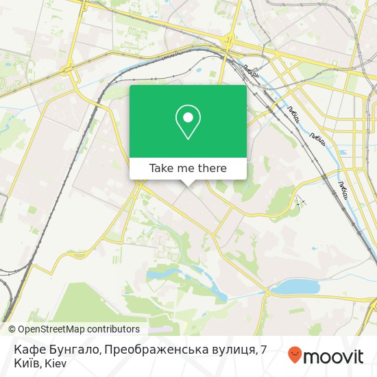 Кафе Бунгало, Преображенська вулиця, 7 Київ map