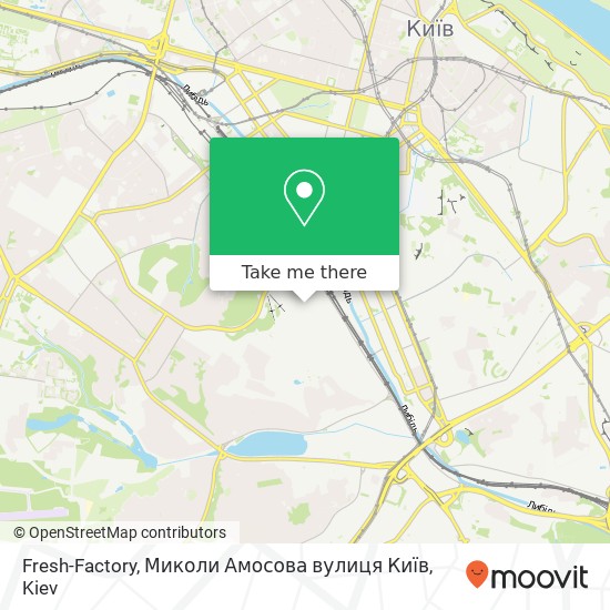 Fresh-Factory, Миколи Амосова вулиця Київ map