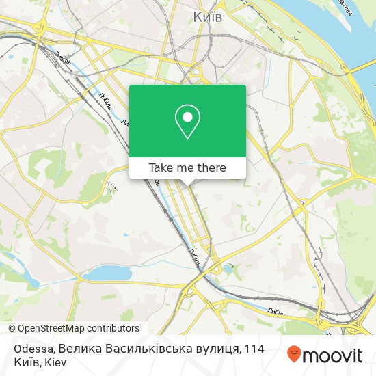 Odessa, Велика Васильківська вулиця, 114 Київ map