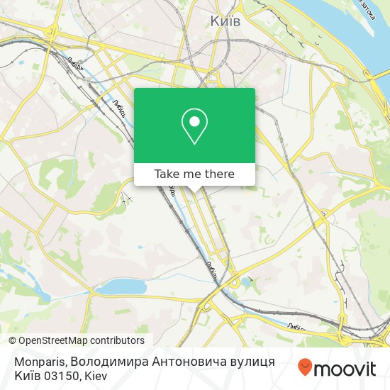 Monparis, Володимира Антоновича вулиця Київ 03150 map
