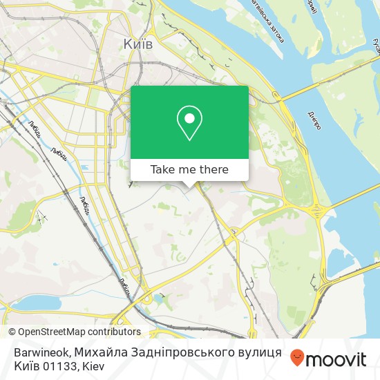 Barwineok, Михайла Задніпровського вулиця Київ 01133 map
