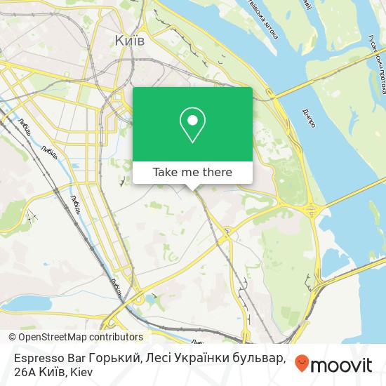 Espresso Bar Горький, Лесі Українки бульвар, 26A Київ map