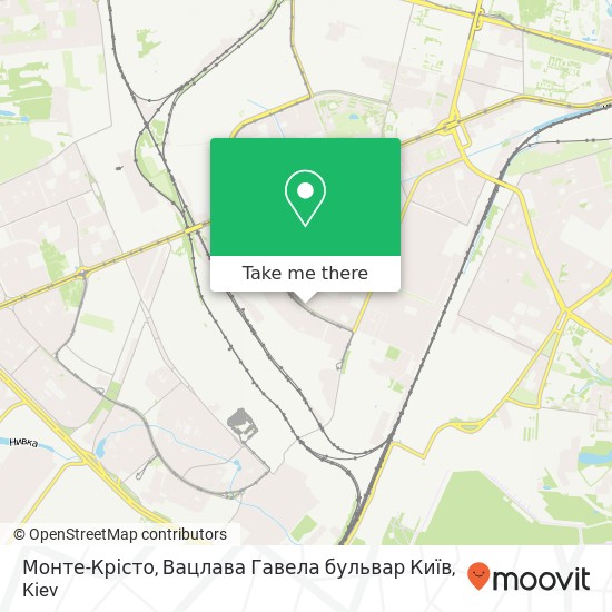 Карта Монте-Крісто, Вацлава Гавела бульвар Київ