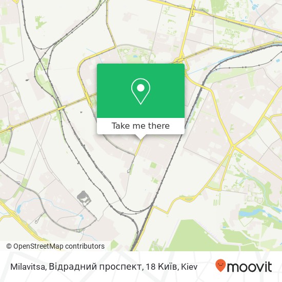 Карта Milavitsa, Відрадний проспект, 18 Київ
