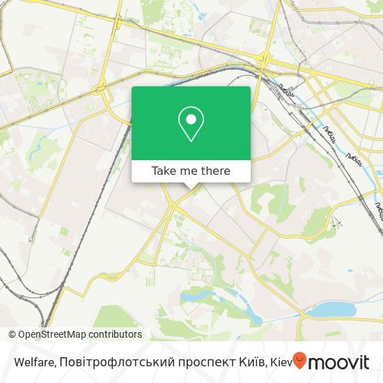 Welfare, Повітрофлотський проспект Київ map