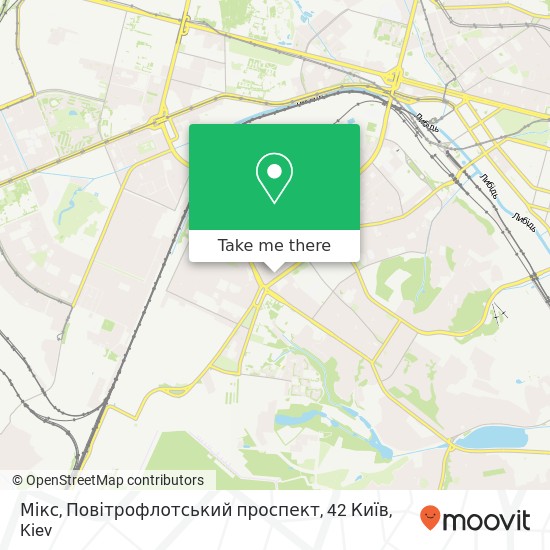 Карта Мікс, Повітрофлотський проспект, 42 Київ