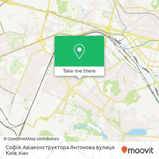 Софія, Авіаконструктора Антонова вулиця Київ map