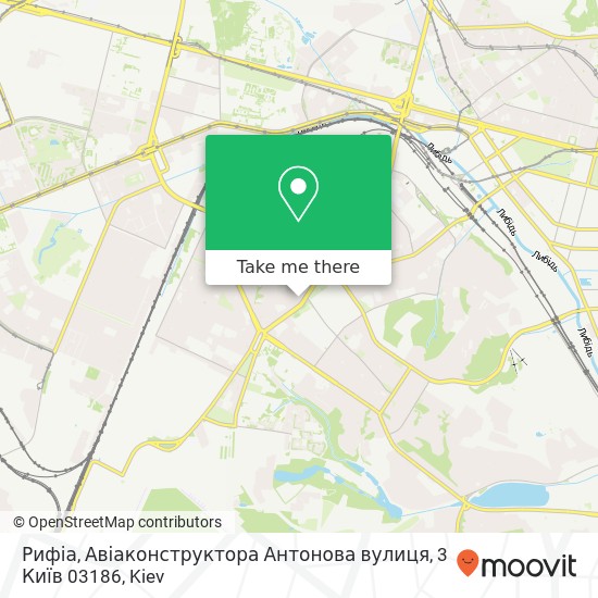 Карта Рифіа, Авіаконструктора Антонова вулиця, 3 Київ 03186