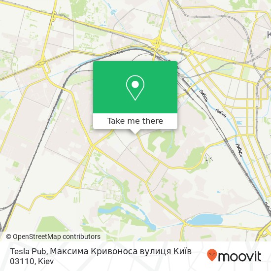 Tesla Pub, Максима Кривоноса вулиця Київ 03110 map