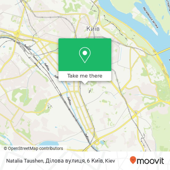 Карта Natalia Taushen, Ділова вулиця, 6 Київ