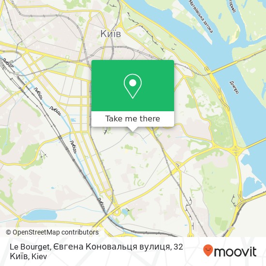 Карта Le Bourget, Євгена Коновальця вулиця, 32 Київ