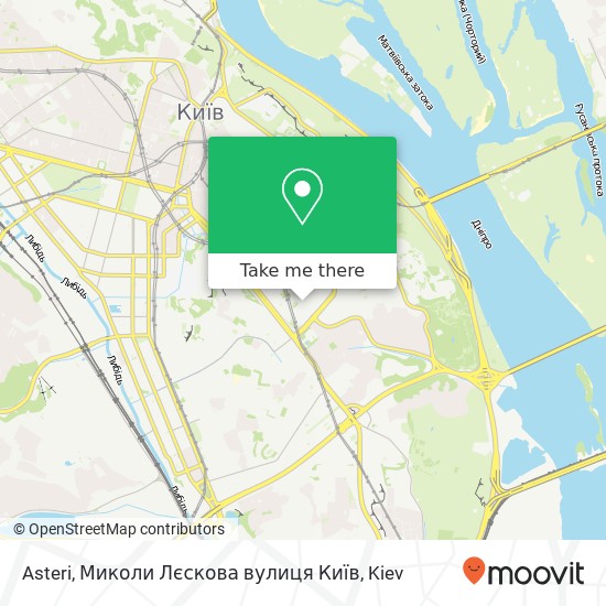 Asteri, Миколи Лєскова вулиця Київ map