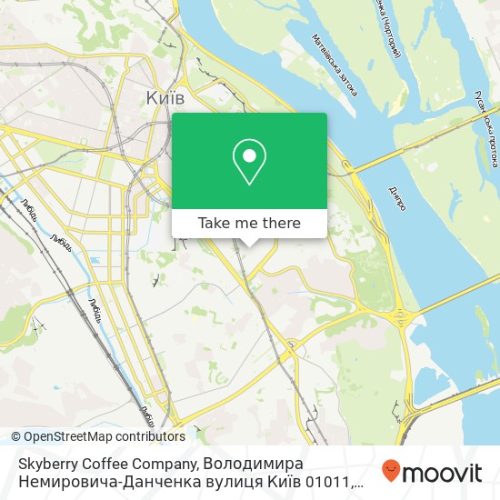 Skyberry Coffee Company, Володимира Немировича-Данченка вулиця Київ 01011 map