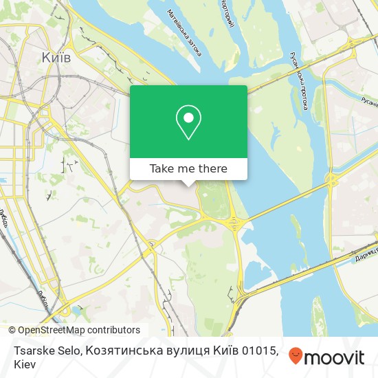 Tsarske Selo, Козятинська вулиця Київ 01015 map