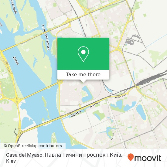 Карта Casa del Myaso, Павла Тичини проспект Київ