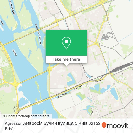 Карта Agressor, Амвросія Бучми вулиця, 5 Київ 02152