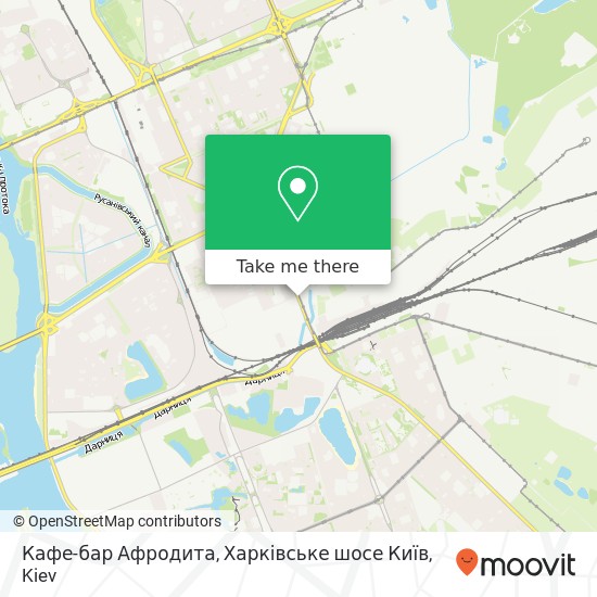 Кафе-бар Афродита, Харківське шосе Київ map