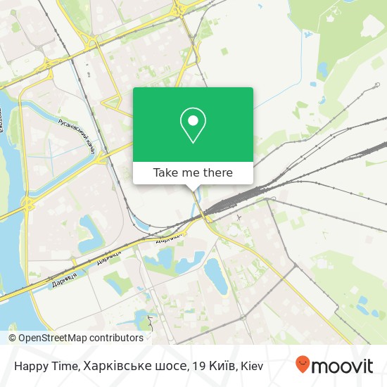 Happy Time, Харківське шосе, 19 Київ map