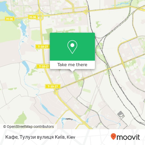 Кафе, Тулузи вулиця Київ map